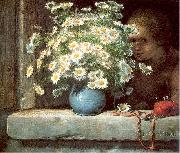 Jean-Franc Millet Bouquet of Daisies Sweden oil painting artist